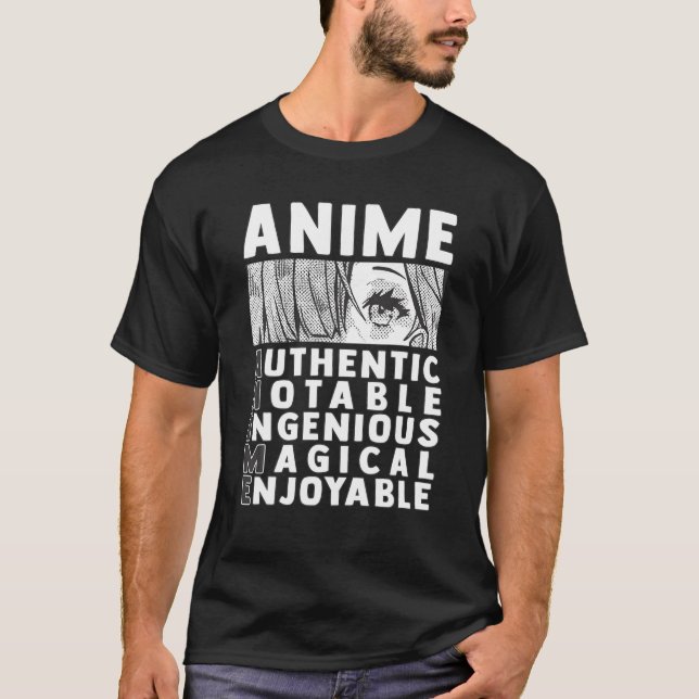 Camiseta Anime Significa Auténtico Notable Ingenioso Mágico (Anverso)