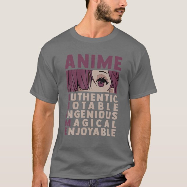 Camiseta Anime Significa Auténtico Notable Ingenioso Mágico (Anverso)