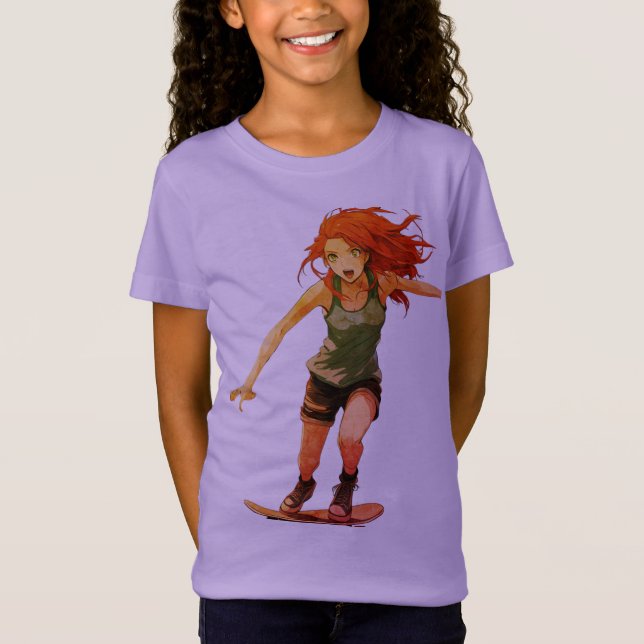 Camiseta Anime Skater Chica (Anverso)