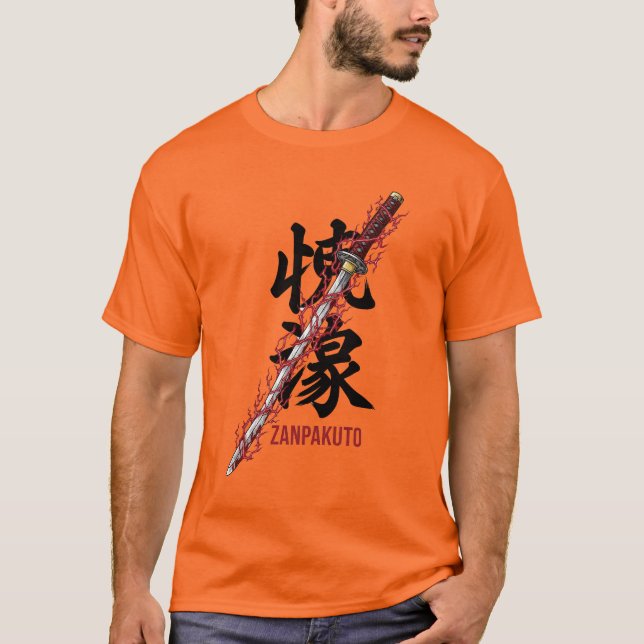 Camiseta Anime Spirit Sword Zanpakuto with Red Lightning (Anverso)