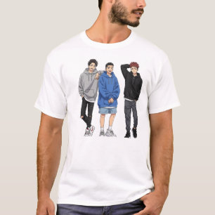 Camiseta Anime Squad Goals - Tres Amigos