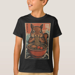 Camiseta Anime Squirrel Ramen Regalos Japoneses De Kawaii P