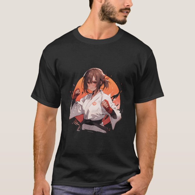 Camiseta Anime Straight Hair Brazilian Jiu-Jitsu Mial (Anverso)