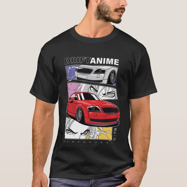 Camiseta Anime Street Racing Car Illustration Art (Anverso)