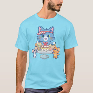 Camiseta Anime Tom, Jerry y la sala de postres Tuffy