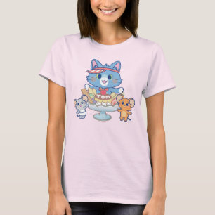 Camiseta Anime Tom, Jerry y la sala de postres Tuffy