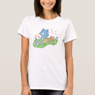 Camiseta Anime Tom, Jerry y Tuffy Picnic
