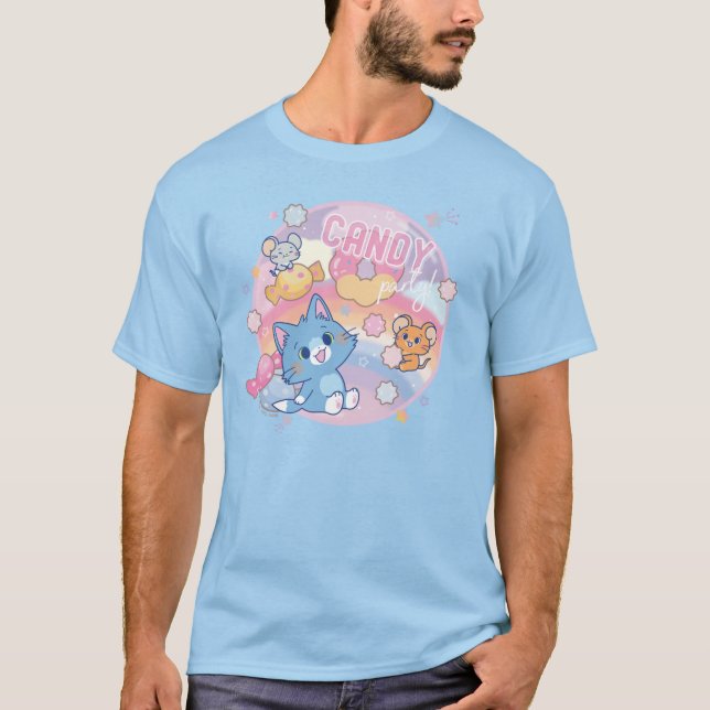 Camiseta Anime Tom y Jerry Candy Fiesta (Anverso)