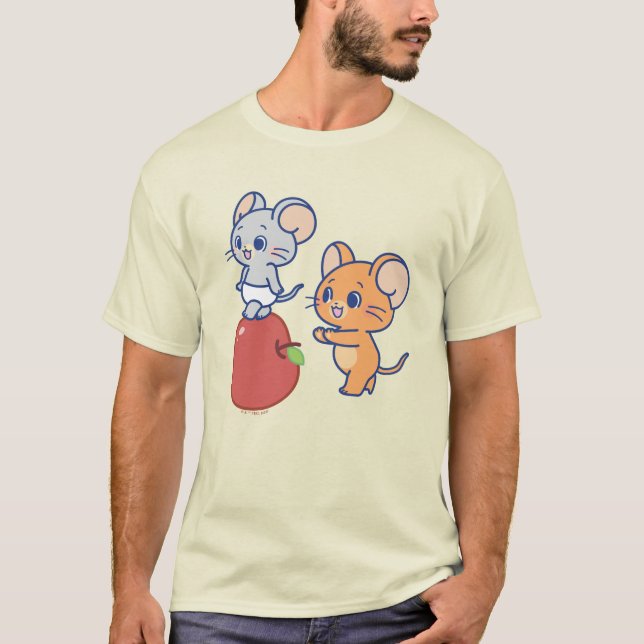 Camiseta Anime Tuffy y Jerry Apple Rolling (Anverso)