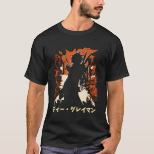 Camiseta Anime, un pintoresco pintor de color gris en la ci