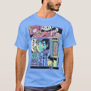 Camiseta Anime Vaporwave Guay Fun Retro 80's Call Me Art