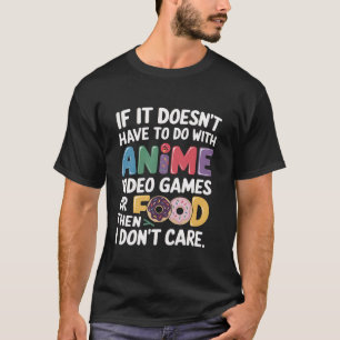 Camiseta Anime Video Games Food Lover Gift Funny Otaku Merc