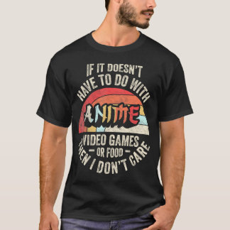 Camiseta Anime videojuego de comida Videojuegos de comida A