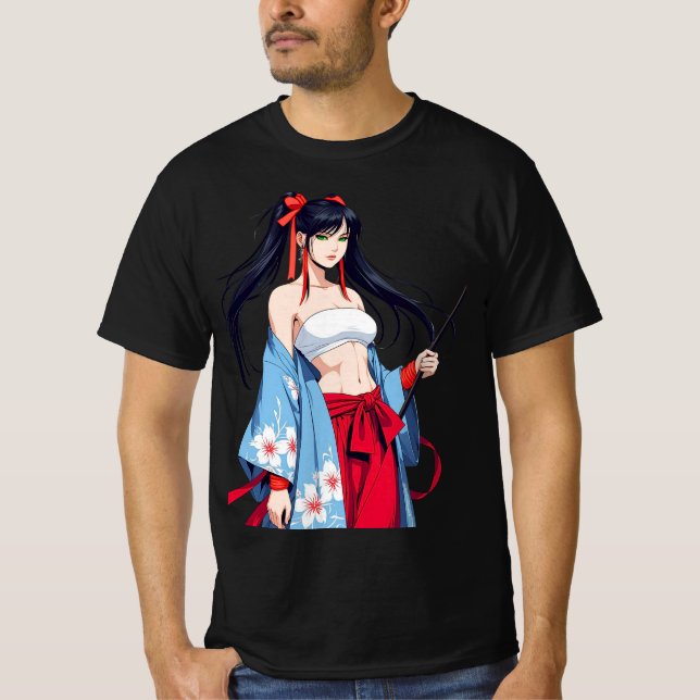 Camiseta Anime Warrior Spirit Kimono Tee (Anverso)