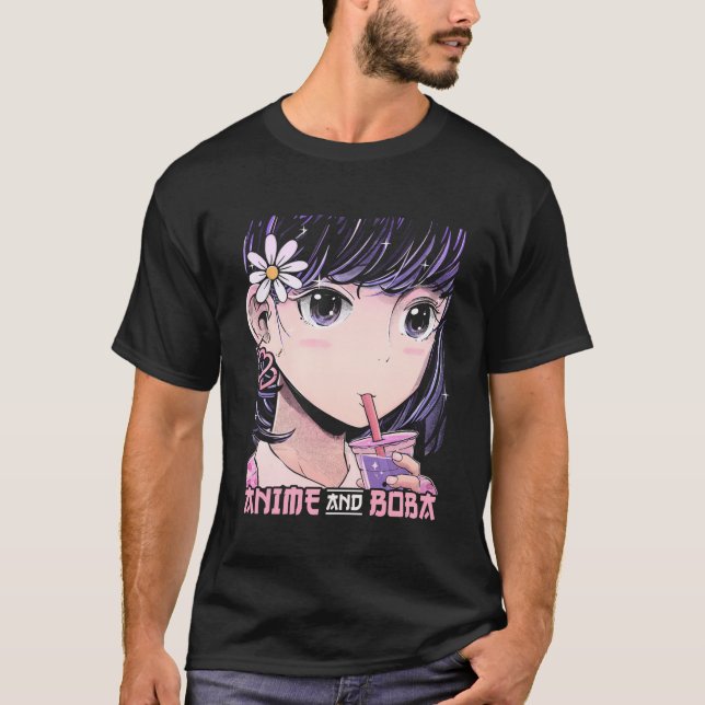 Camiseta Anime Y Boba Boba Bubble Tea Kawaii Anime (Anverso)