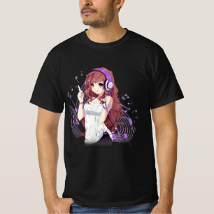 Camiseta Anime y la música Merch Kawaii Manga Otaku para lo