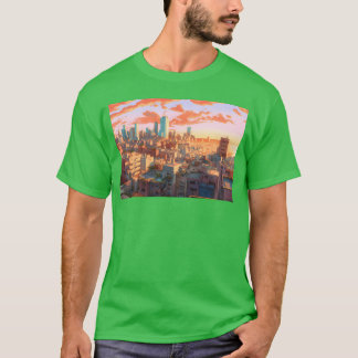 Camiseta Animeel Aviv Un paisaje urbano dinámico inspirado
