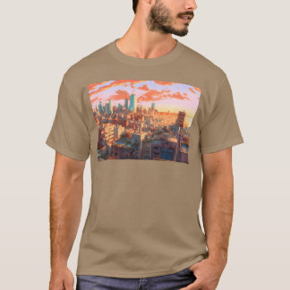 Camiseta Animeel Aviv Un paisaje urbano dinámico inspirado
