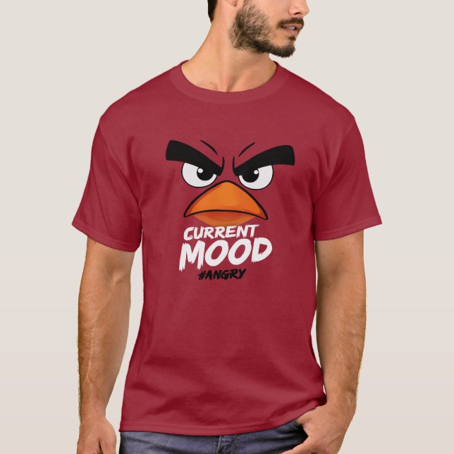 Camiseta Ánimo Actual #Angry - Divertida Expresión Grumpy D (Anverso)