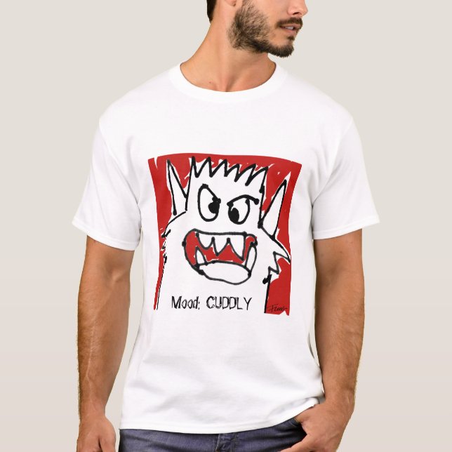 Camiseta Ánimo: Cuadridísimo Red Funny Personalizado Monste (Anverso)