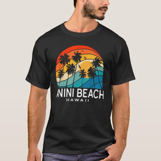 Camiseta Anini Beach Hawaii Palm Tree Tropical Beach Souven (Anverso)