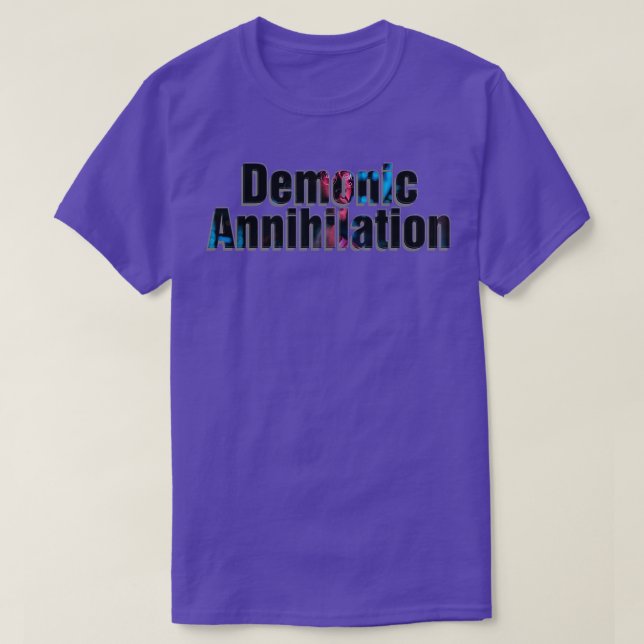 Camiseta Aniquilación demoníaca (Diseño del anverso)