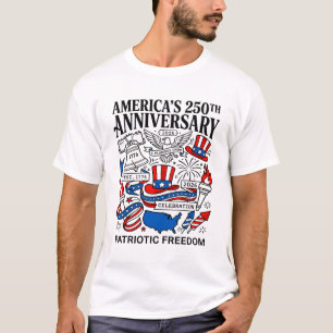 Camiseta Aniversario 250 de América Patriótica Libertad 202