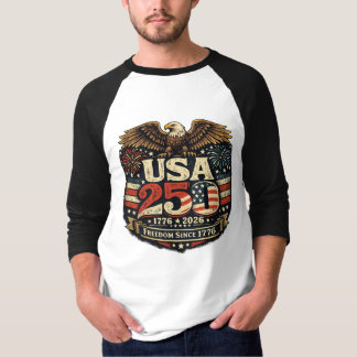 Camiseta Aniversario 250 de EE. UU. 1776-2026 Hombre Patrió