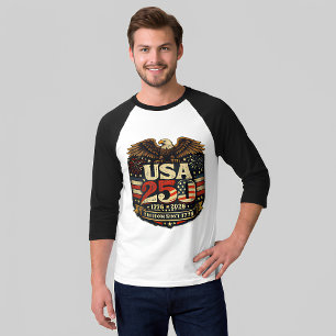 Camiseta Aniversario 250 de EE. UU. 1776-2026 Hombre Patrió