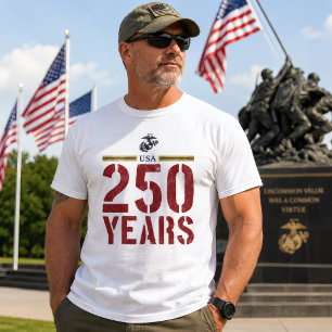 Camiseta Aniversario 250 del Cuerpo de Marines conmemorativ