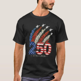 Camiseta Aniversario 250 Floral Jet de Combate Patriótico
