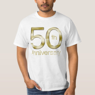 Camiseta Aniversario atractivo del oro 50.o