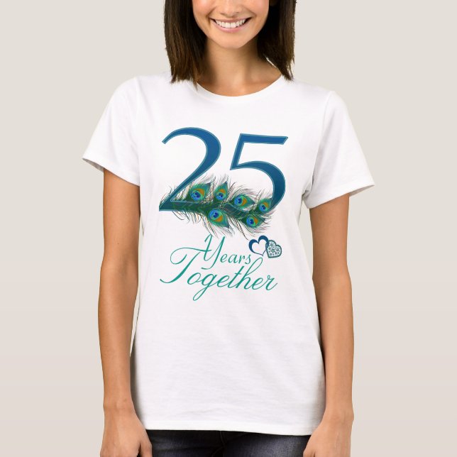 Camiseta aniversario boda / 25 / 25 / número 25 (Anverso)