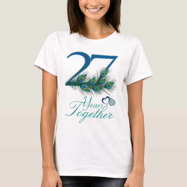 Camiseta aniversario boda / 27 / 27 / número 27 (Anverso)