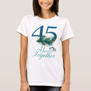 Camiseta aniversario boda / 45 / 45 / número 45