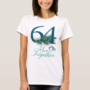 Camiseta aniversario boda / 64 / 64 / número 64