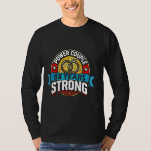Camiseta Aniversario boda 88 años coincidiendo pareja de po