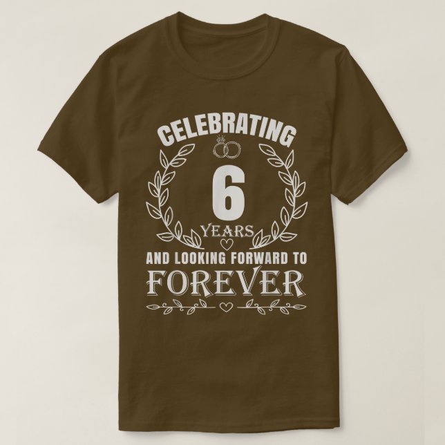 Camiseta Aniversario Boda lindo para parejas casadas 6 (Diseño del anverso)
