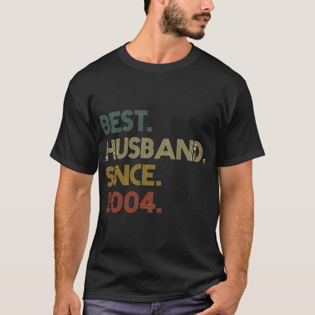 Camiseta Aniversario boda Mejor Esposo desde 2004 (Anverso)