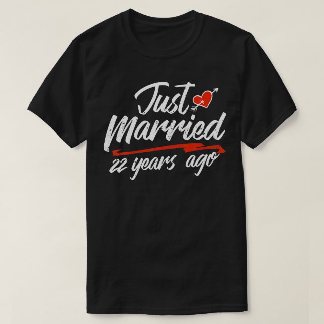 Camiseta Aniversario boda Regalo de pareja recién casado 22 (Diseño del anverso)