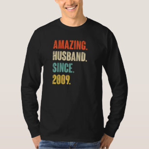 Camiseta Aniversario de 13 Bodas de su asombroso esposo des
