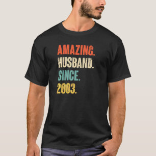 Camiseta Aniversario de 19 Bodas Su asombroso marido desde
