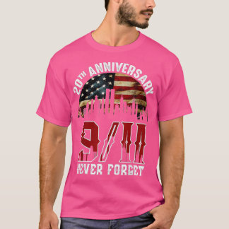 Camiseta Aniversario de 20 años 911 Nunca Olvidar Premium