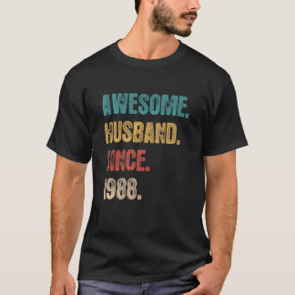 Camiseta Aniversario De 34 Bodas Por Él Impresionante Espos