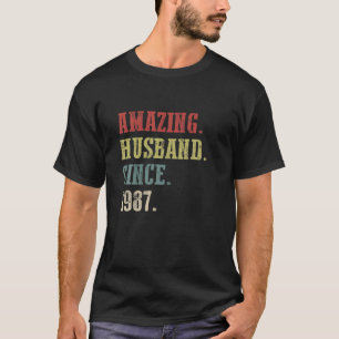 Camiseta Aniversario de 35 Bodas lo regala - Esposo asombro