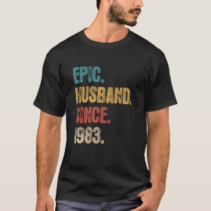 Camiseta Aniversario De 39 Bodas Por Su Esposo Épico Desde