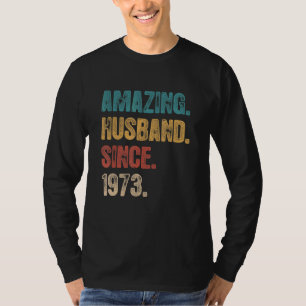 Camiseta Aniversario de 49 Bodas Por Su Sorprendente Esposo