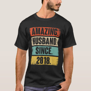 Camiseta Aniversario de 4 Bodas dáselo - Esposo asombroso S