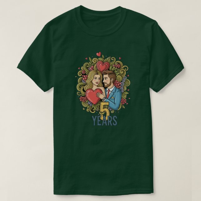 Camiseta Aniversario de 5 años (Diseño del anverso)