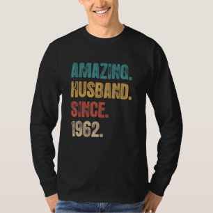 Camiseta Aniversario De 60 Bodas Por Su Sorprendente Esposo